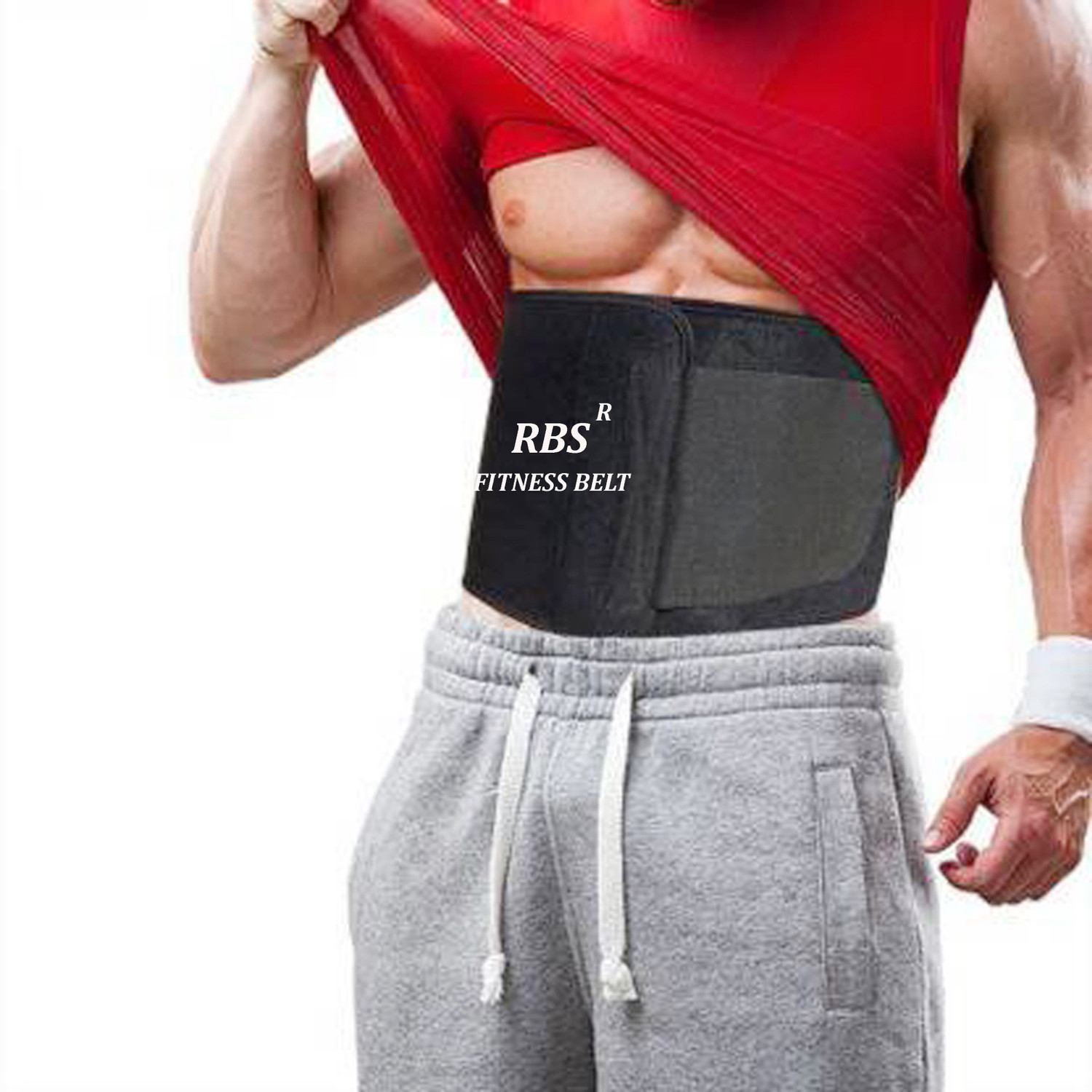 Image of RBS New Heavy Soft Quality FITNESS BELT (XXXL SIZE) sweat Belt, Slimming belt, Waist shaper, Tummy Trimmer, Sweat slim belt, Belly fat burner, Stomach fat burner, Best Quality, Super stretch, Unisex body shaper for men & women Slimming Belt