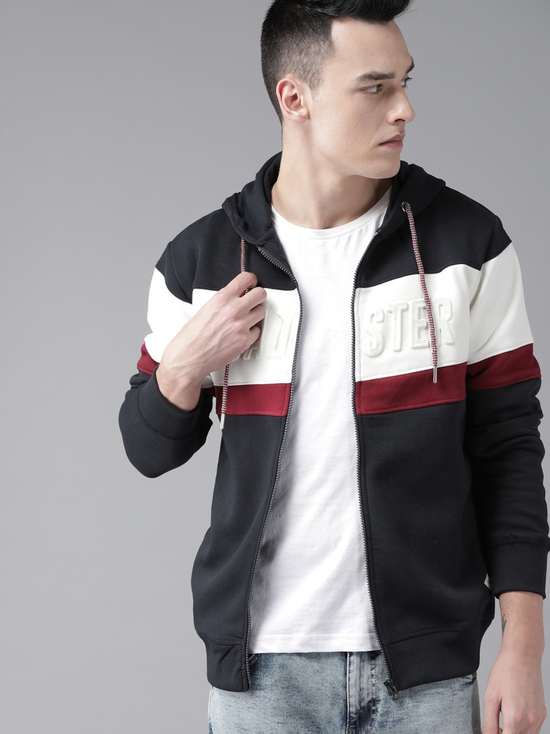 Image of Roadster Full Sleeve Color Block Men Sweatshirt