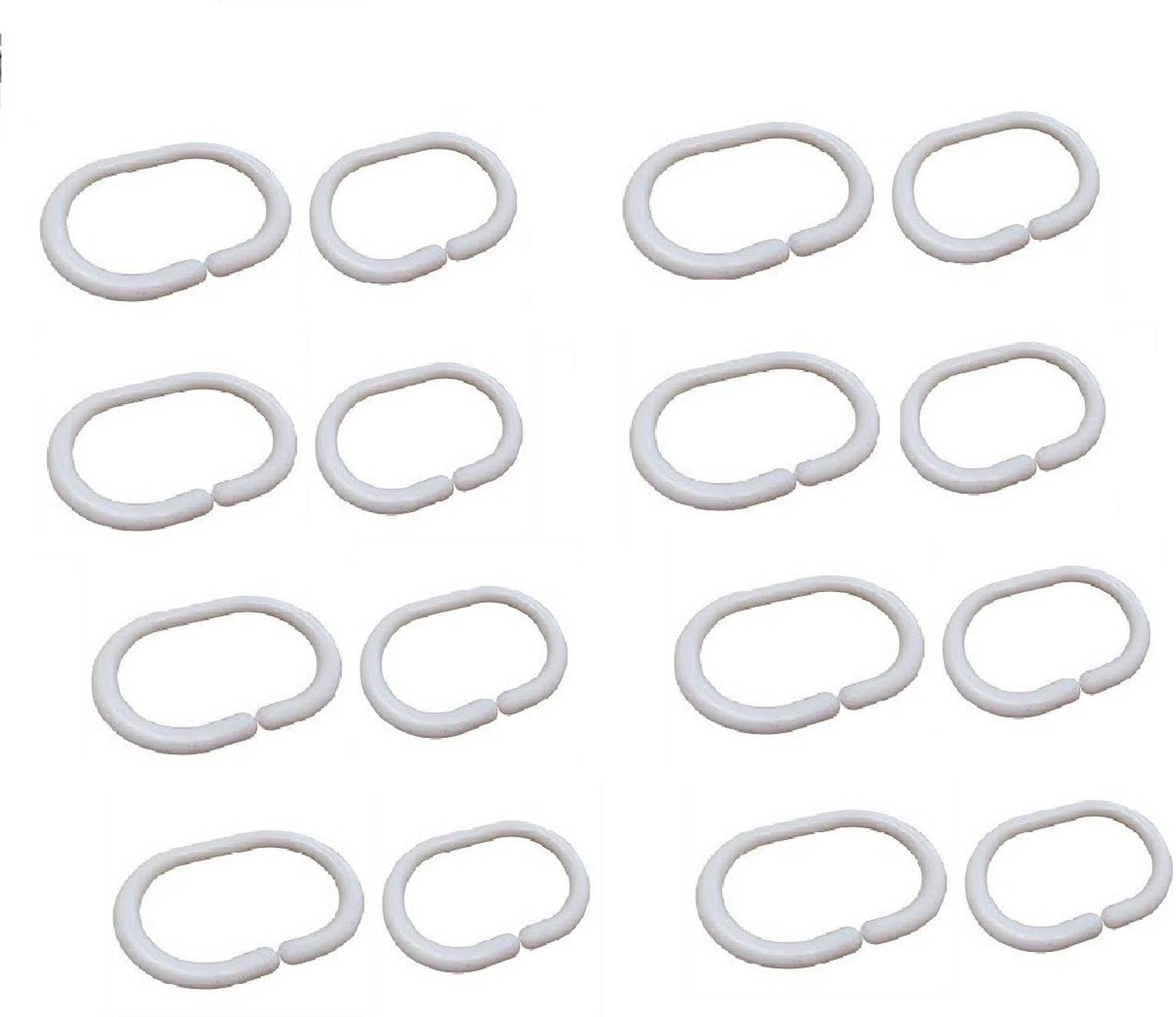 AnEk goods White Curtain Rings, Curtain Hooks, Curtain Rods Metal