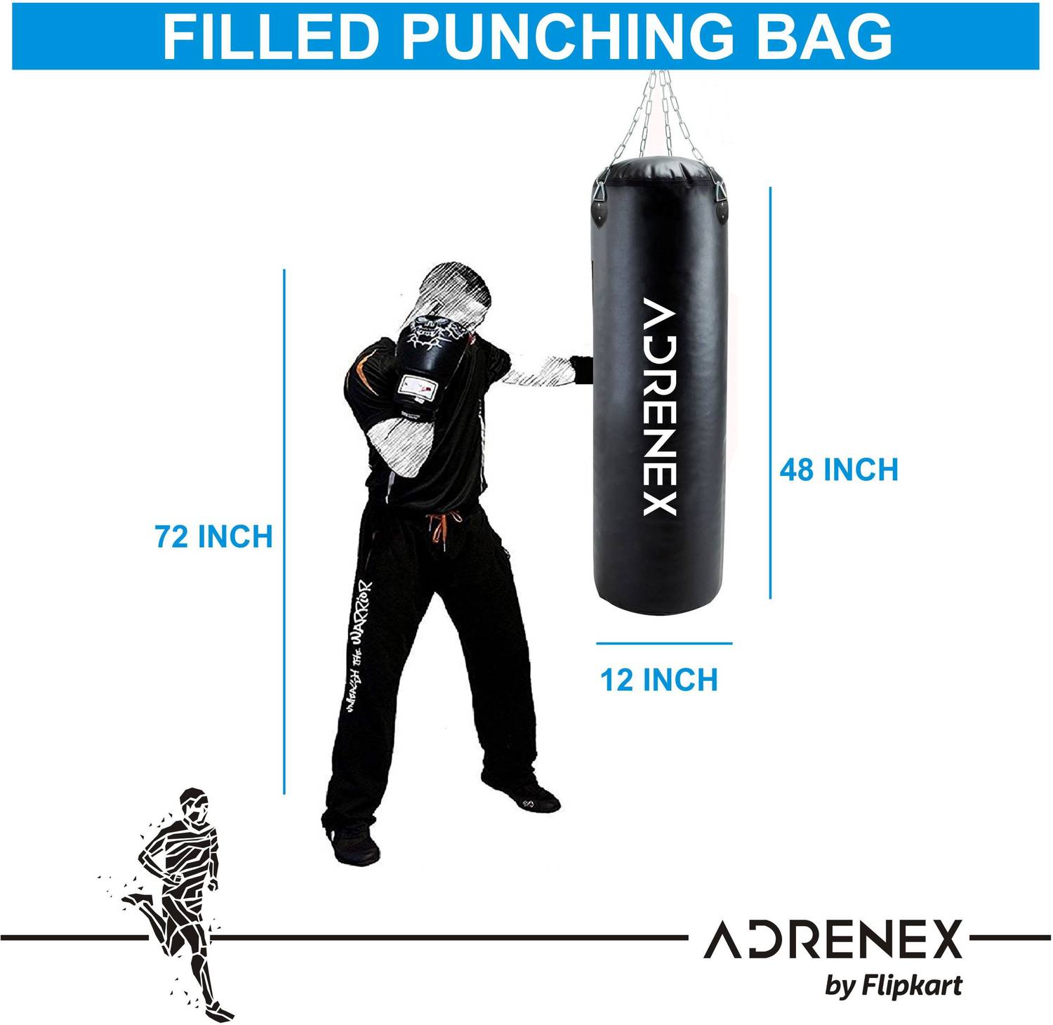 Adrenex 4 Feet Filled Punching Sack - Image 2