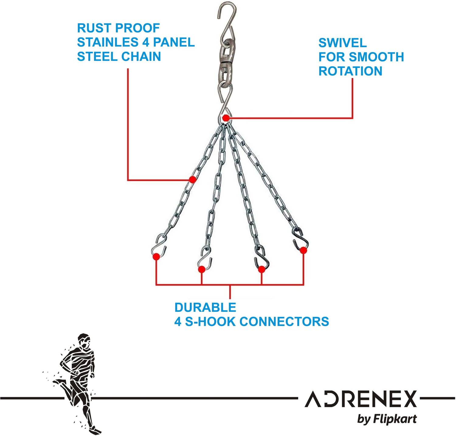 Adrenex 4 Feet Filled Punching Sack - Image 3