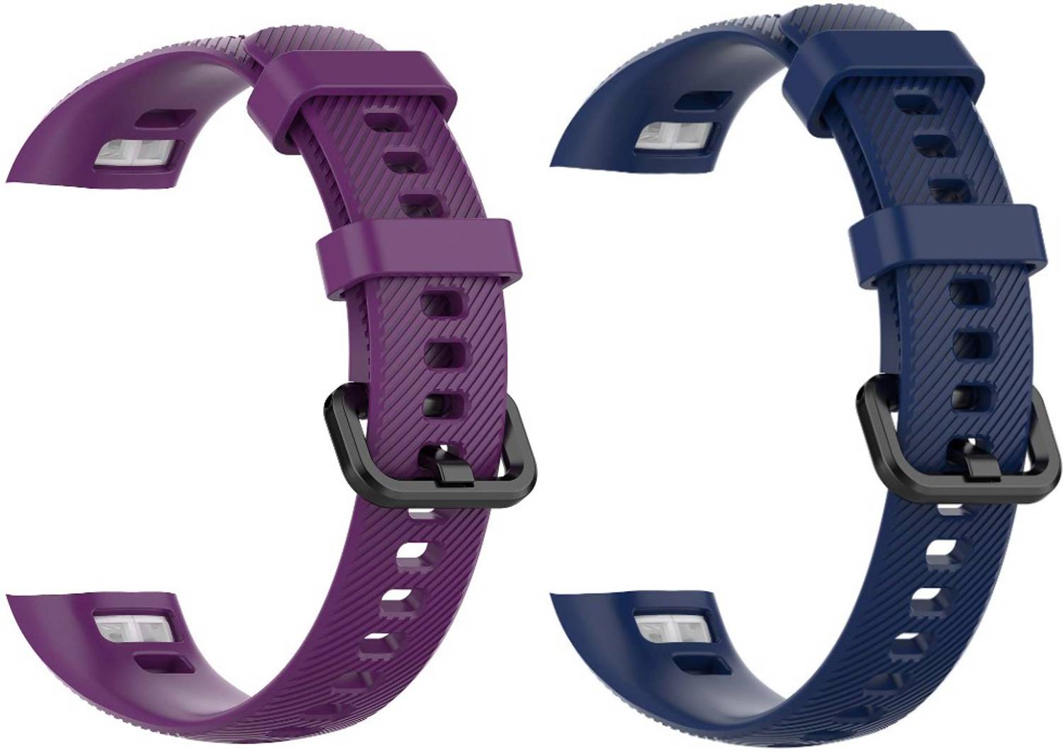 Epaal 17 mm Silicone Strap for Honor Band 5 & Honor Band 4 (Purple & Blue) Smart Watch Strap