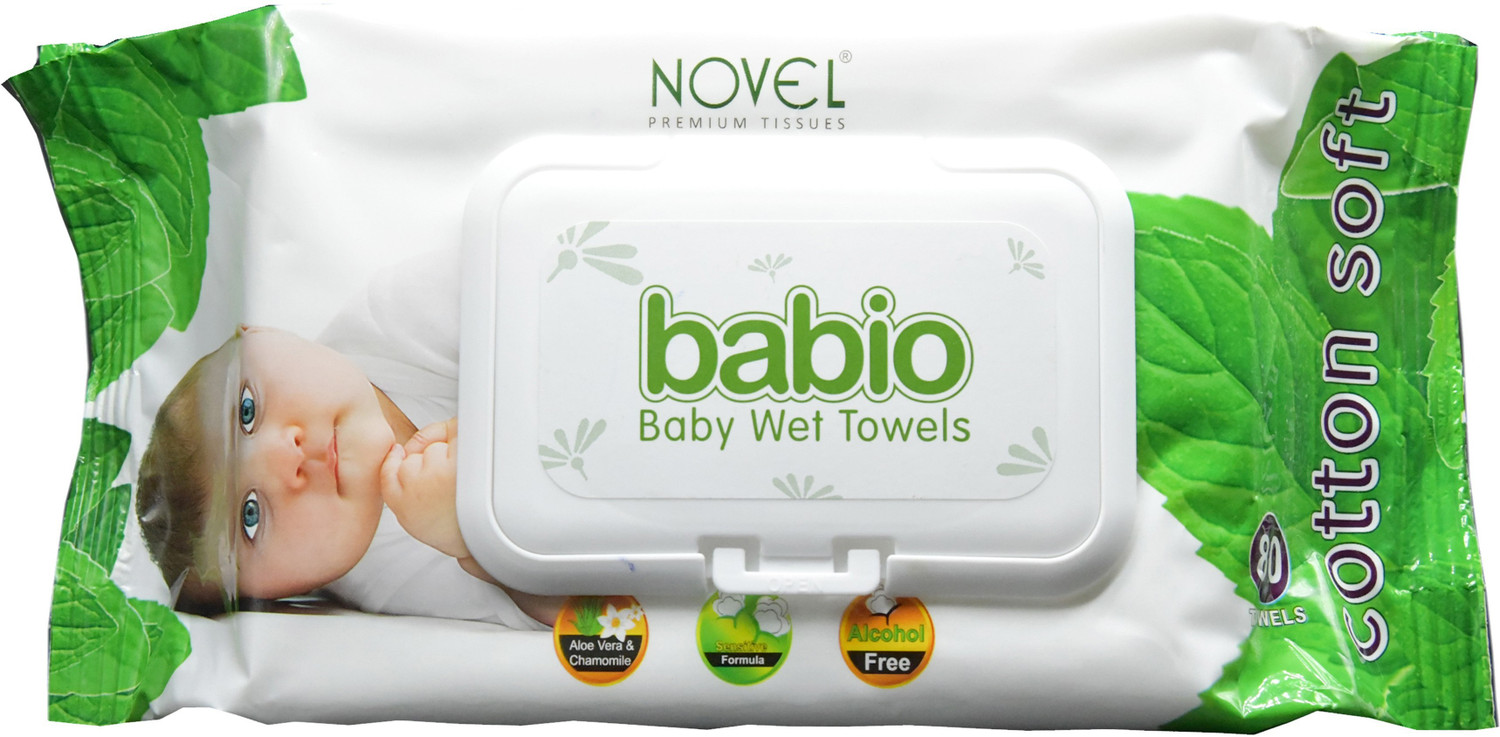 Image of NOVEL Baby Wipes 80 Sheets /Pack With Lid