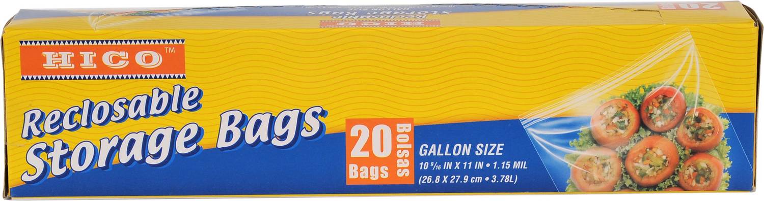 Adore Premium Zip Lock Slider Storage Bags Travel Food Fresh Seal Pouch - Pack Of 20Piece - Gallon Size (11* 11 Inch) Plastic Storage Pouch