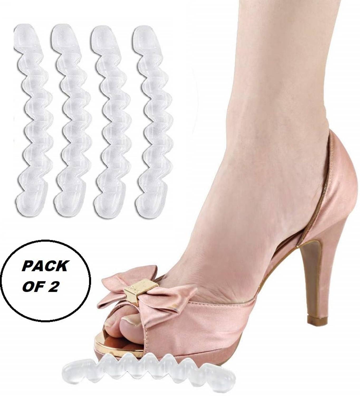 BOLDNYOUNG Silicon Heel Cushion Heel Pain Relief Silicon Heel Pad Heel support (PACK OF 2) Heel Support