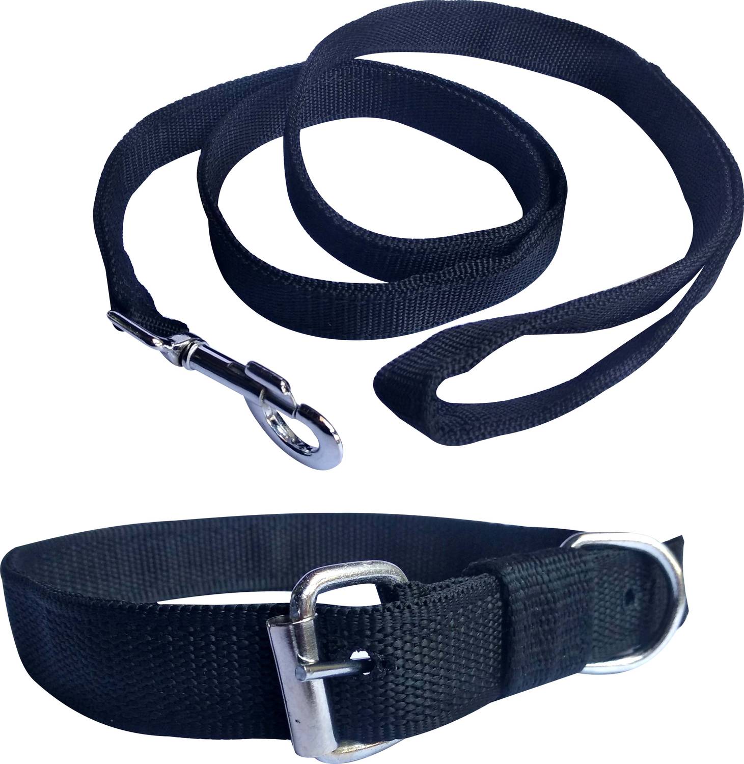 ADIOS 1 inch Good Quality Nylon Black Dog Belt/Dog Collar Belt, 1.5m-2m Lengthy Dog Collar & Leash