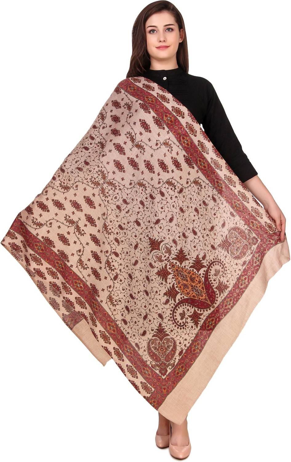 BRAVEZI Poly Cotton Printed Women Shawl