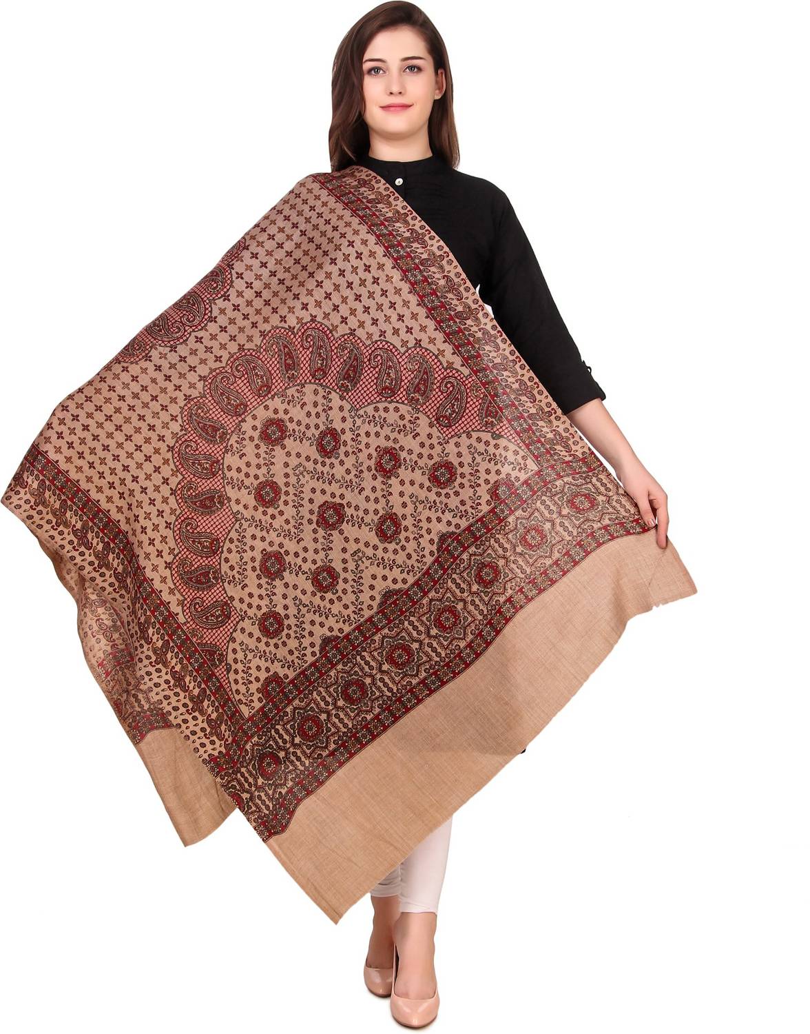 BRAVEZI Poly Cotton Printed Women Shawl