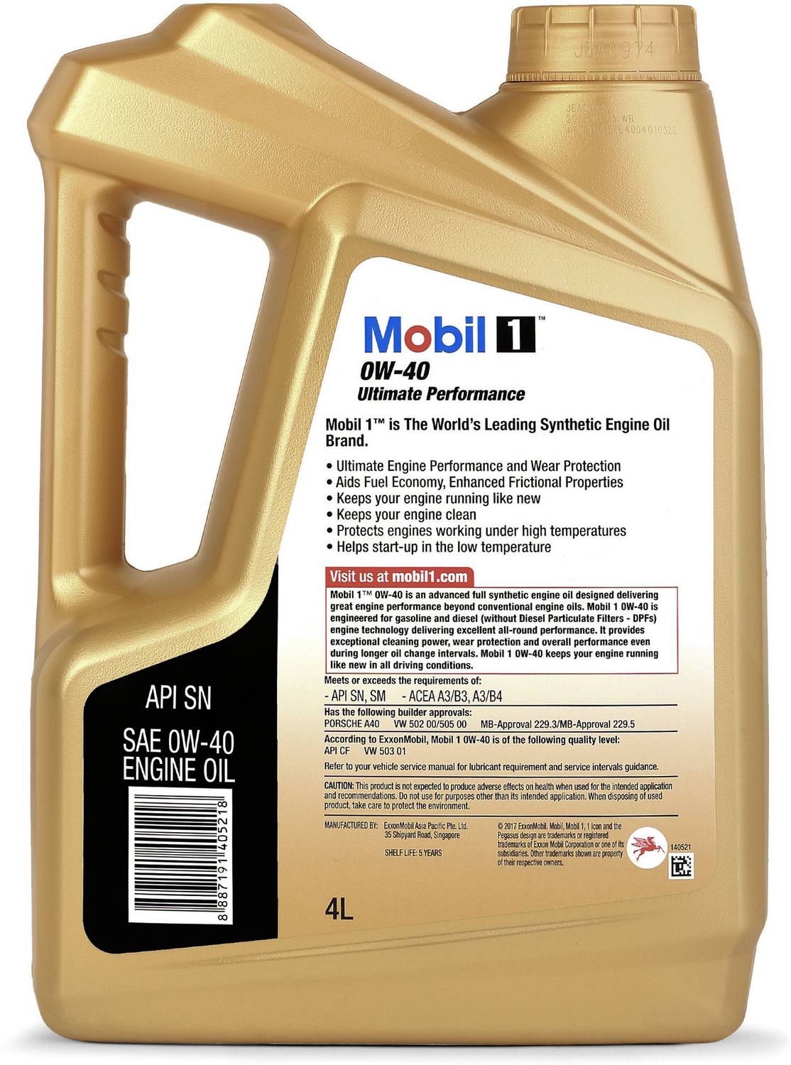 MOBIL 1 0W-40 Fully Synthetic Blend Engine Oil Price in India