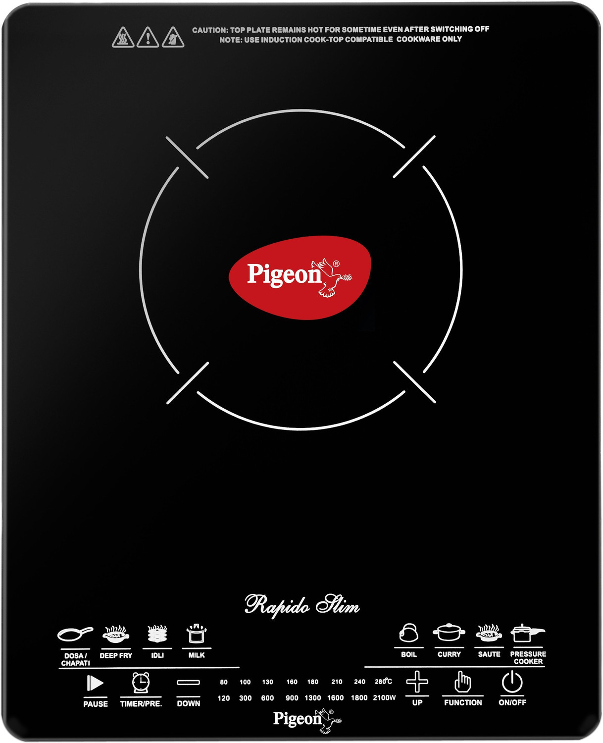 Image of Pigeon 2100 W Induction Cooktop Touch Panel