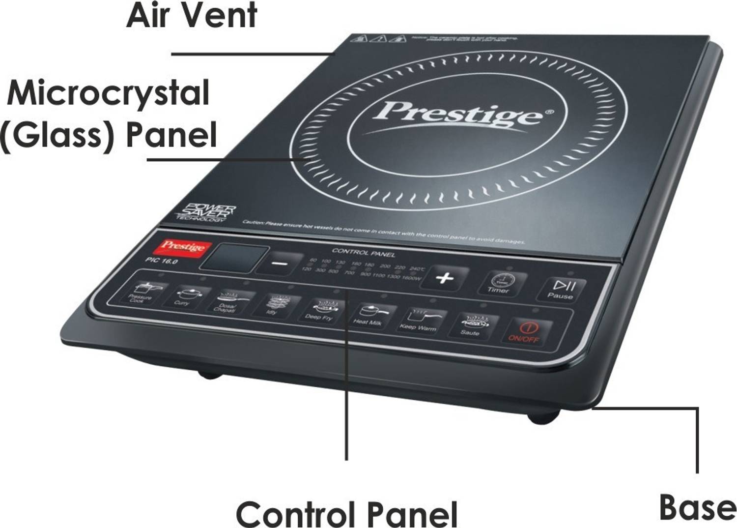 Prestige 2000W Induction Cooktop Push Button - Image 1