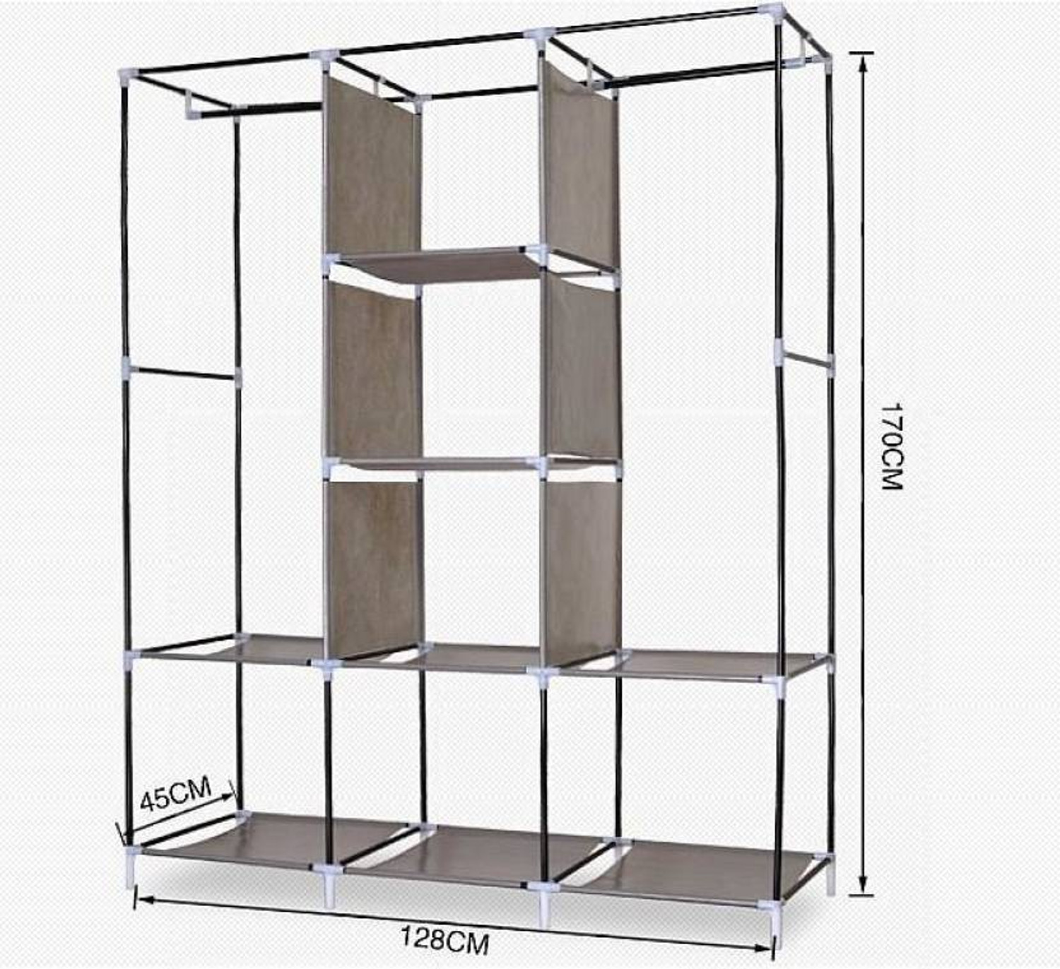 Image of MEZIRE cloth stand for kids PP Collapsible Wardrobe