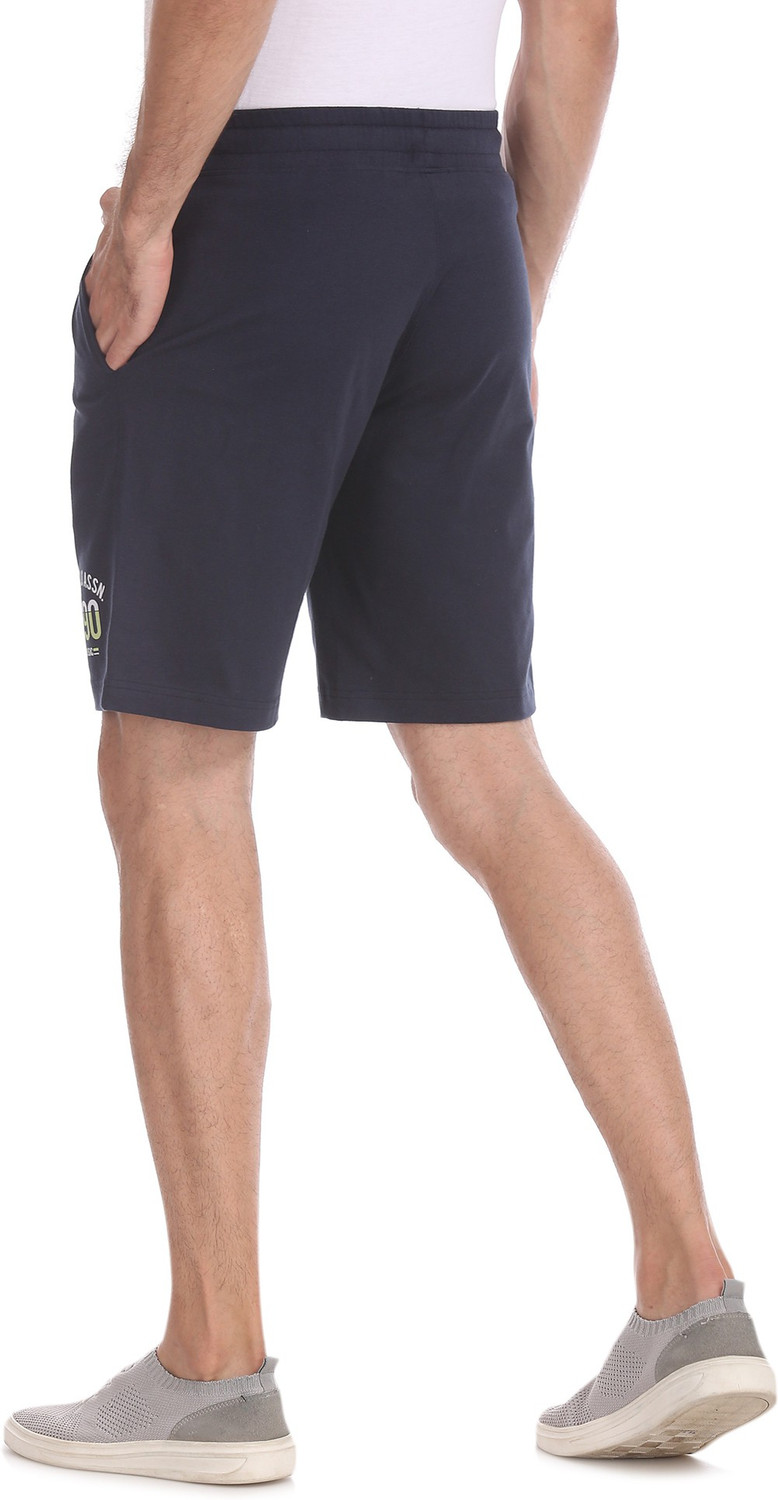 Image of U.S. POLO ASSN. Solid Men Dark Blue Basic Shorts