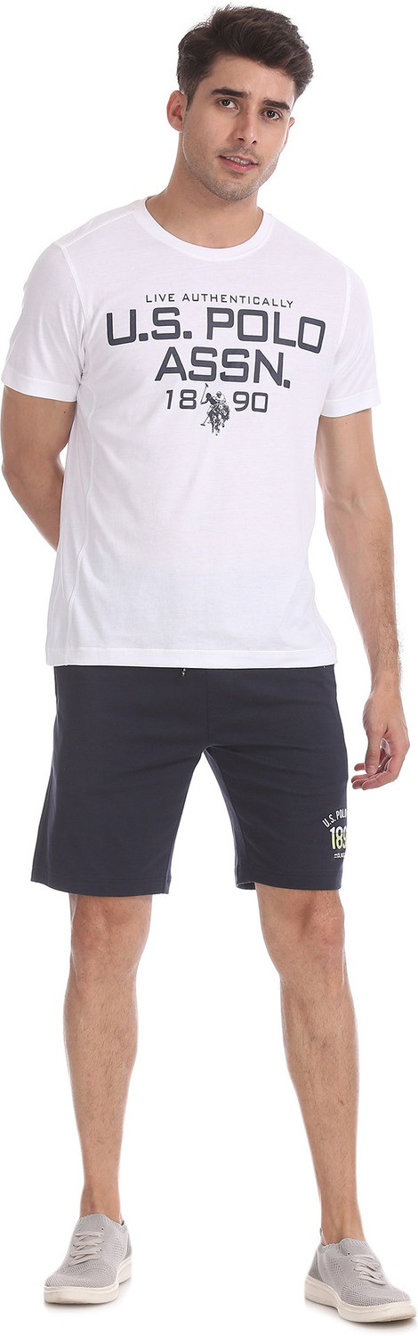 Image of U.S. POLO ASSN. Solid Men Dark Blue Basic Shorts