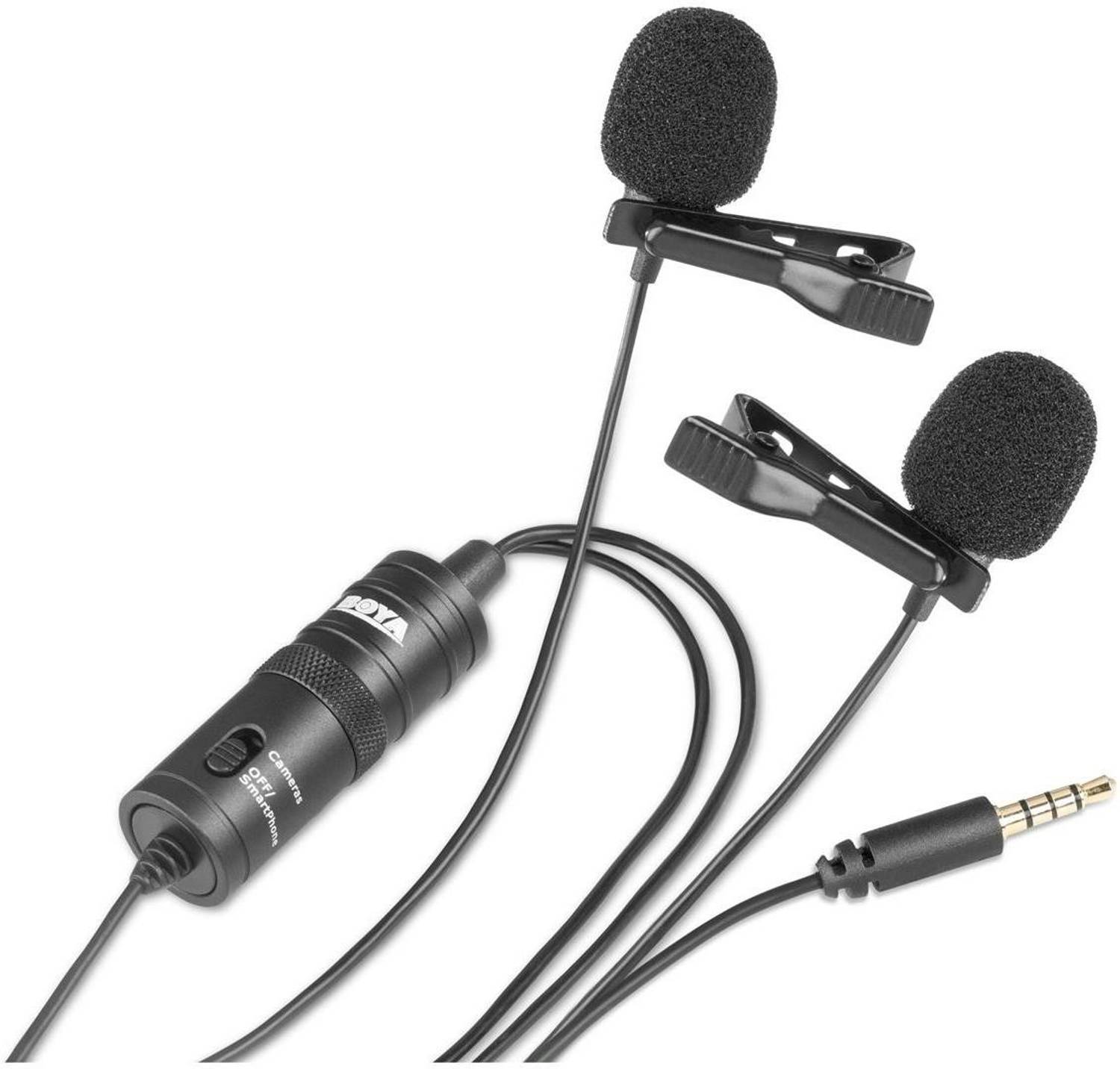 BOYA BY-M1DM Dual Omni-Directional Lavalier Mic Camera Microphone