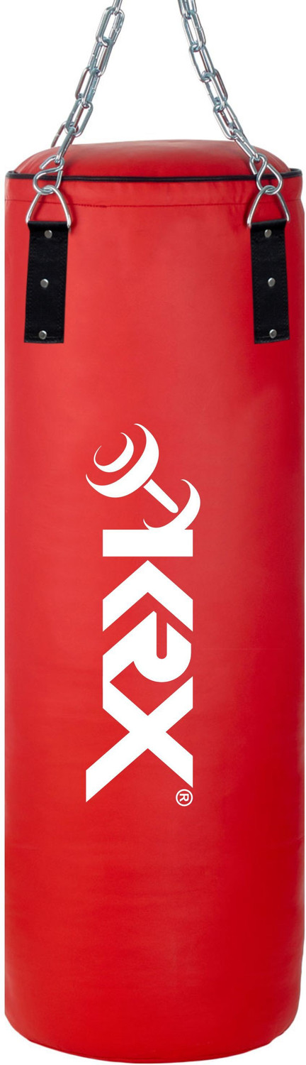 Image of KRX 3 Feet Filled Red Punching Bag SRF Material with Chain Hanging Bag
