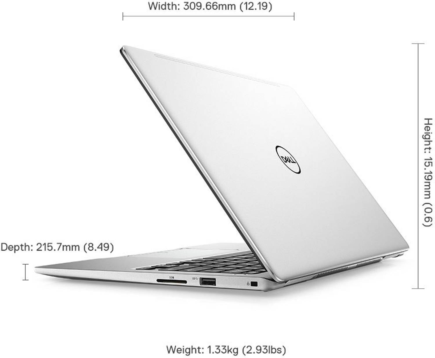 DELL Inspiron 13 7000 Series Intel Core i5 8th Gen 8265U - (8 GB