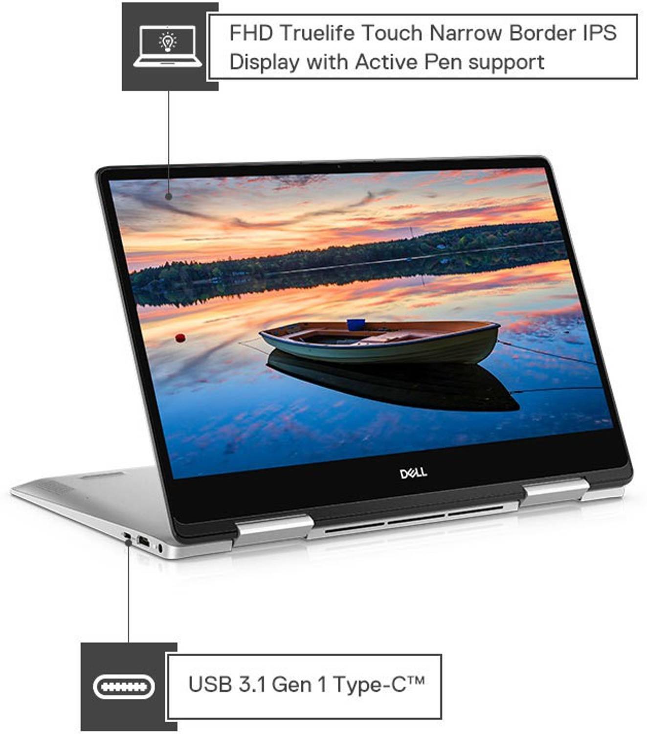 DELL Inspiron 13 7000 Series Intel Core i5 8th Gen 8265U - (8 GB