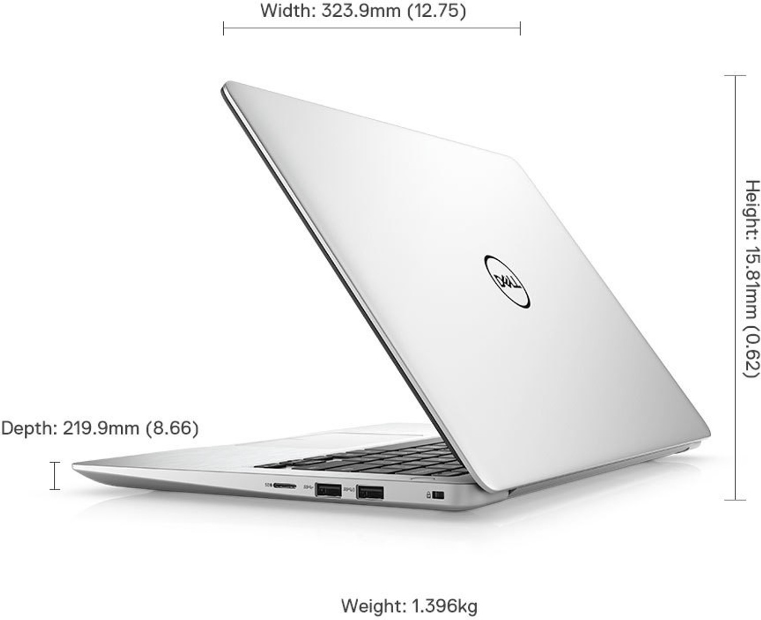 Image of DELL Inspiron 13 5000 Intel Core i5 8th Gen 8250U - (8 GB /256 GB SSD /Windows 10 Home) 5370 Thin and Light Laptop