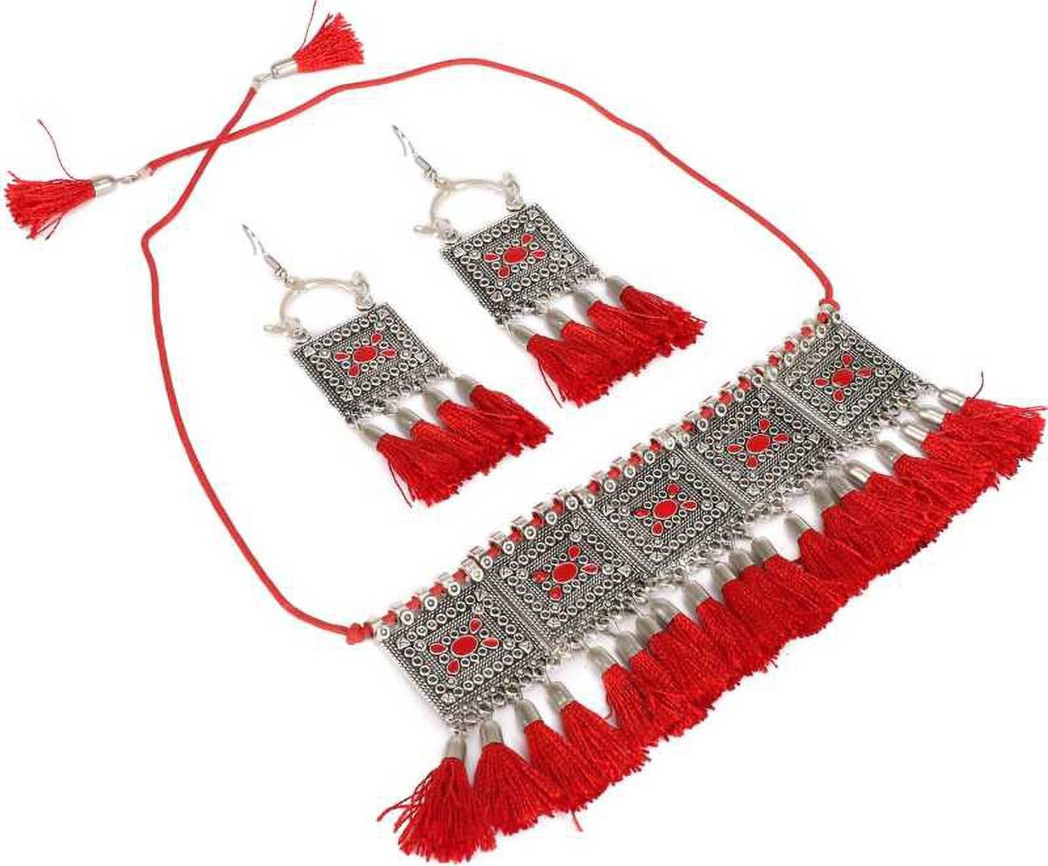 BSINT Alloy Red Jewellery Set