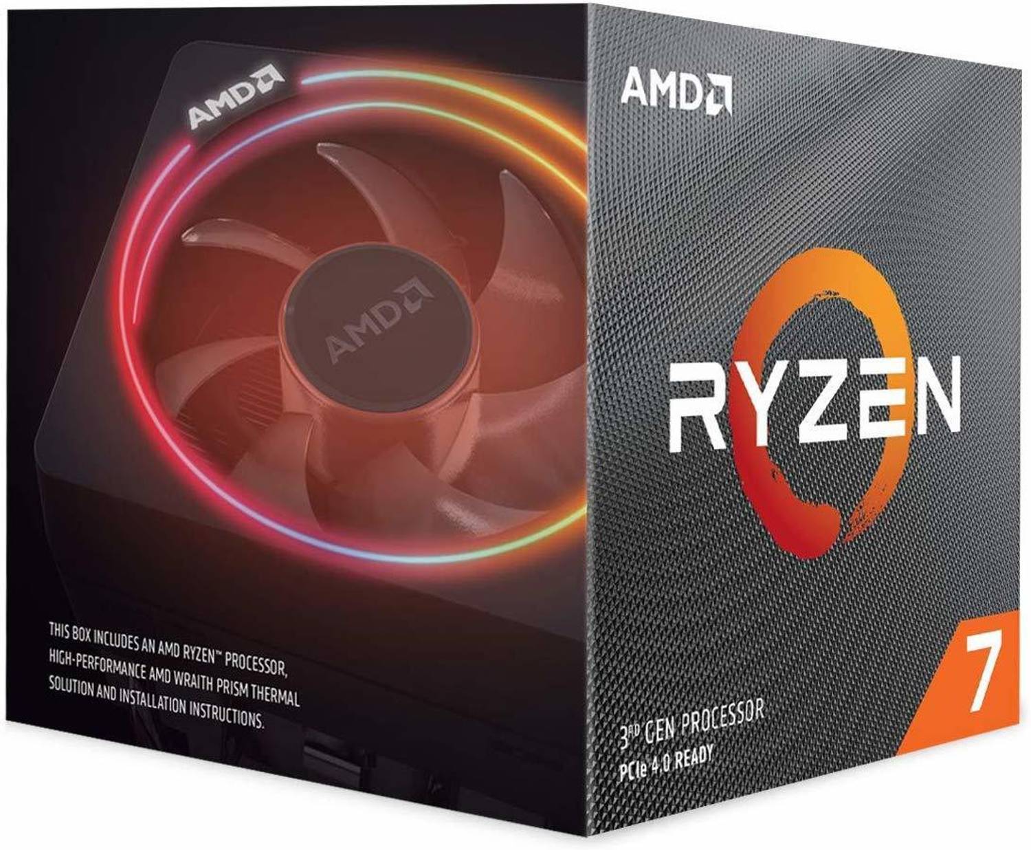 AMD Ryzen 7 3800X with Wraith Prism & RGB LED Cooler (100