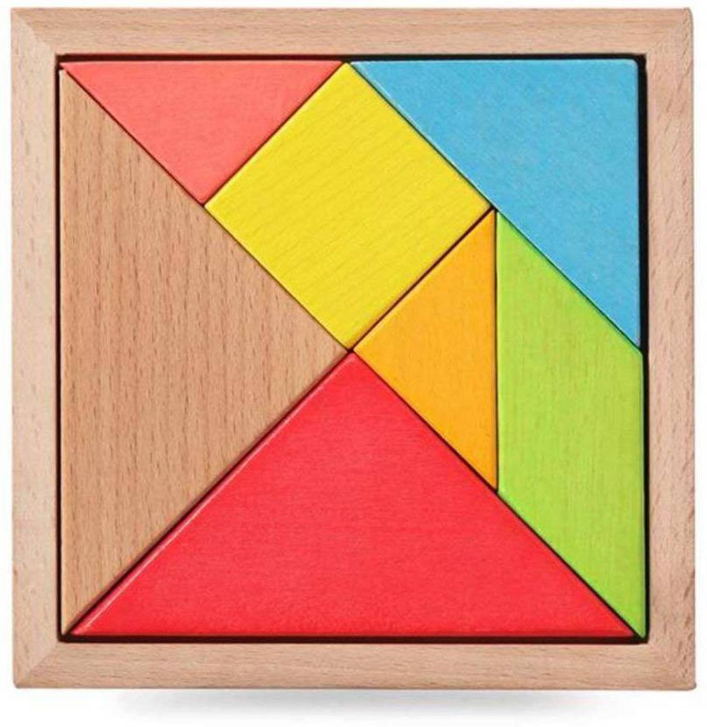 Ashmi Tangram 7 Piece Puzzle Square I.Q. Development Game Brain Teaser Intelligent Blocks Educational Toy Good Gift for Kids