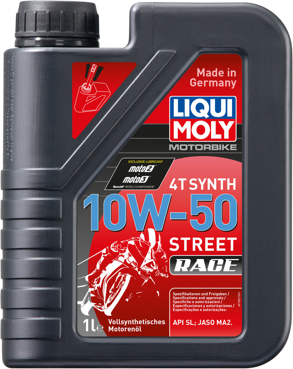 Image of Liqui Moly 100420015021 10W50 STREET RACE 4T SYNTH Synthetic Blend Engine Oil