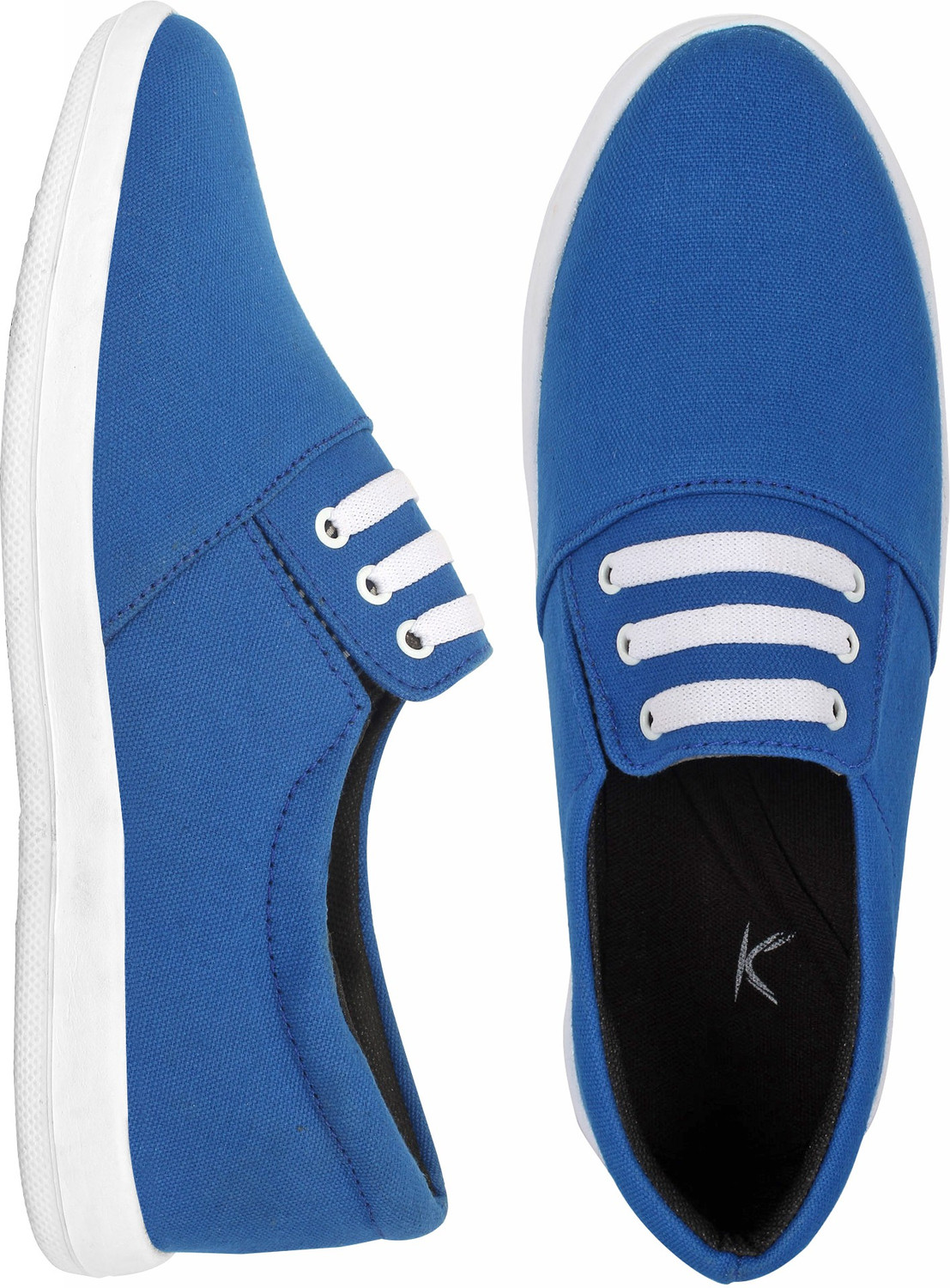 Image of Kzaara Slip On Sneakers For Men (Blue, 7)