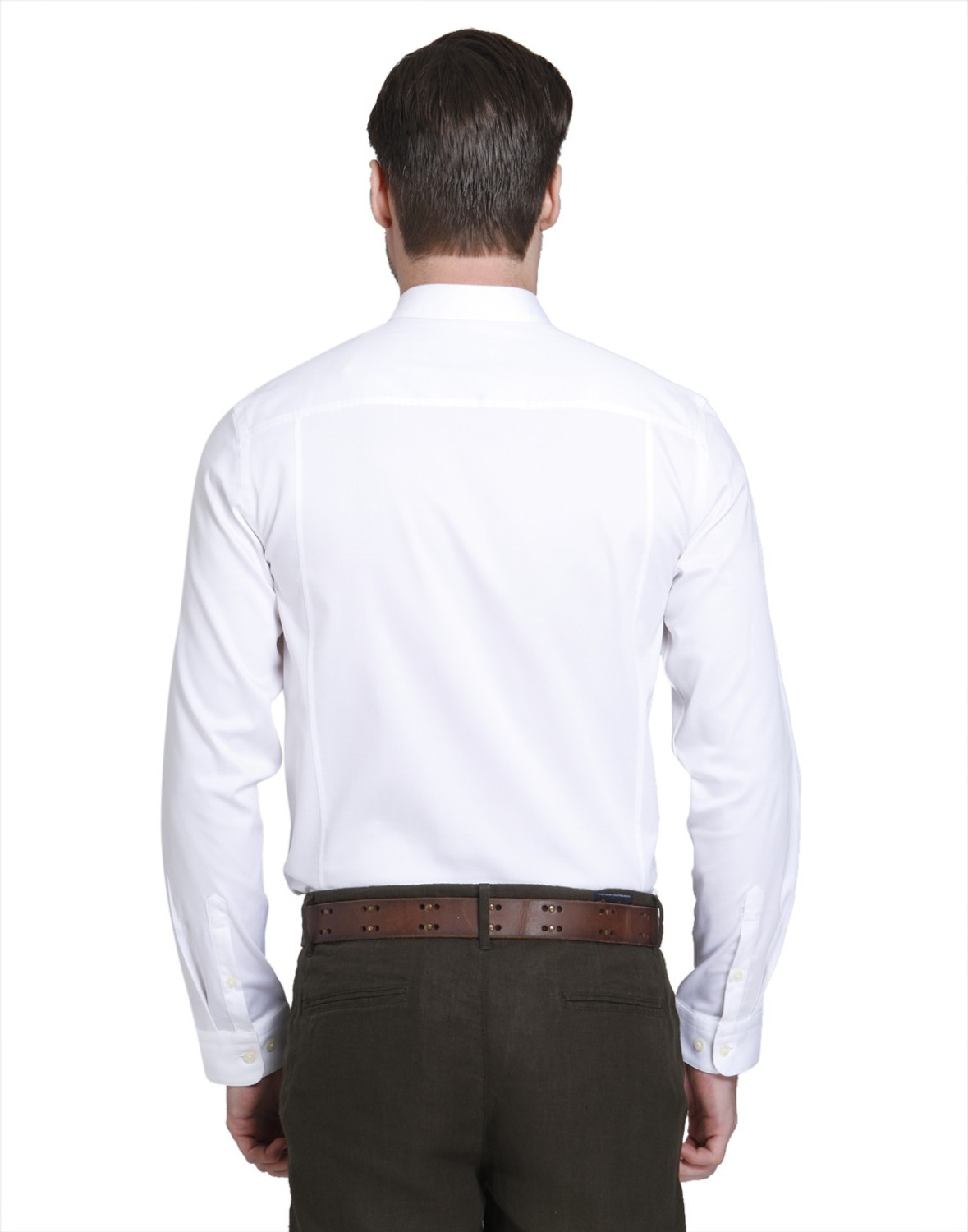 Image of JACK & JONES Men Solid Formal White Shirt