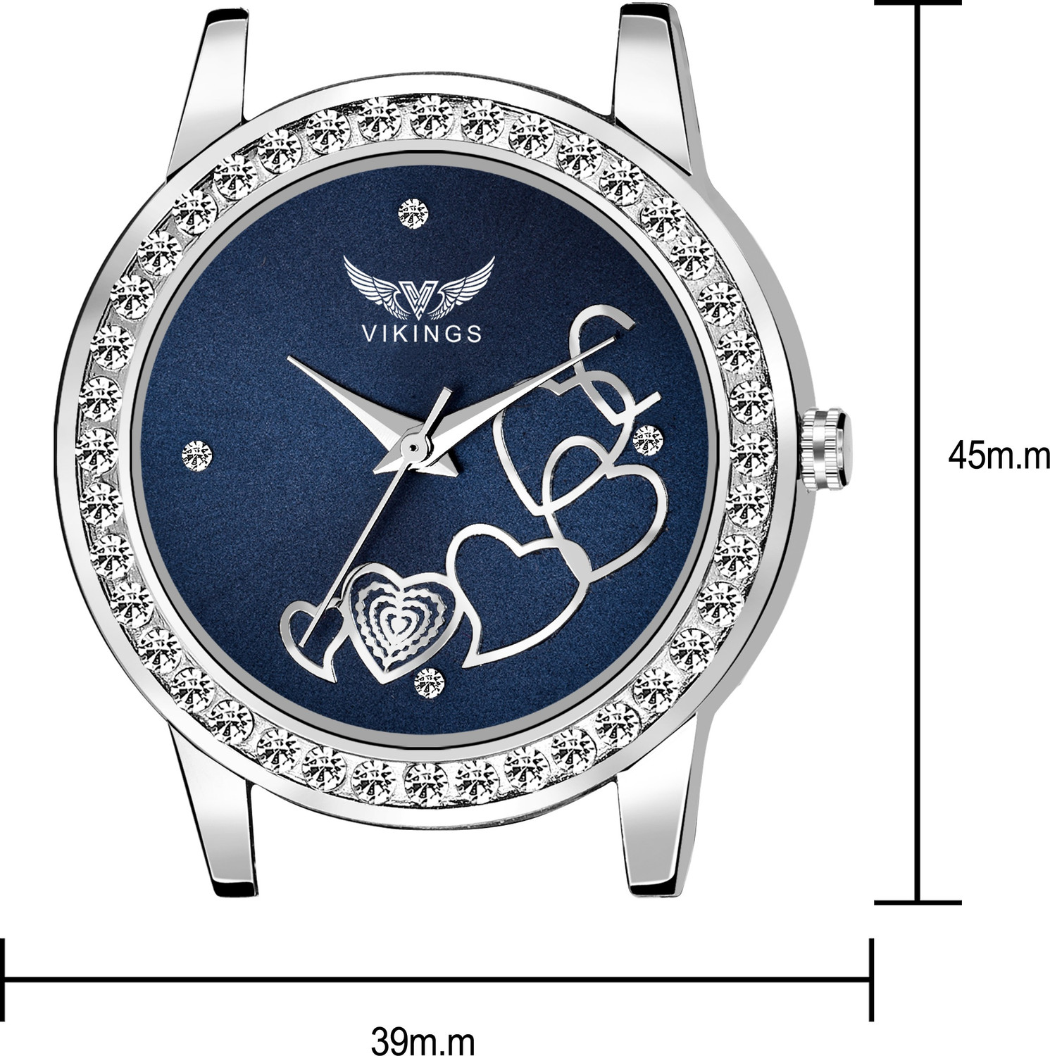 Image of VIKINGS VK-LR-078-BLU-CHN DIAMOND WATCH Analog Watch - For Girls