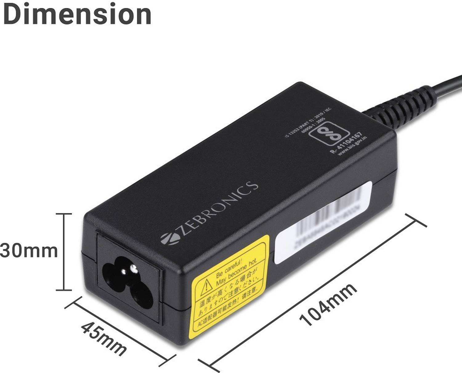 A♡ ZEBRONICS ZEB-LA552519065T 65 W Adapter - ZEBRONICS : Flipkart.com