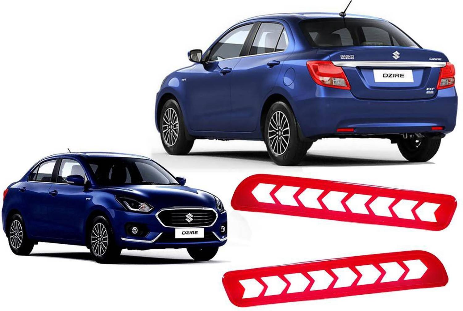 Auto Kite RL7E13 Premium Quality Car Led Rear Bumper Drl Brake Light Cat Eye Reflector Sft D 2017 Car Reflector Light
