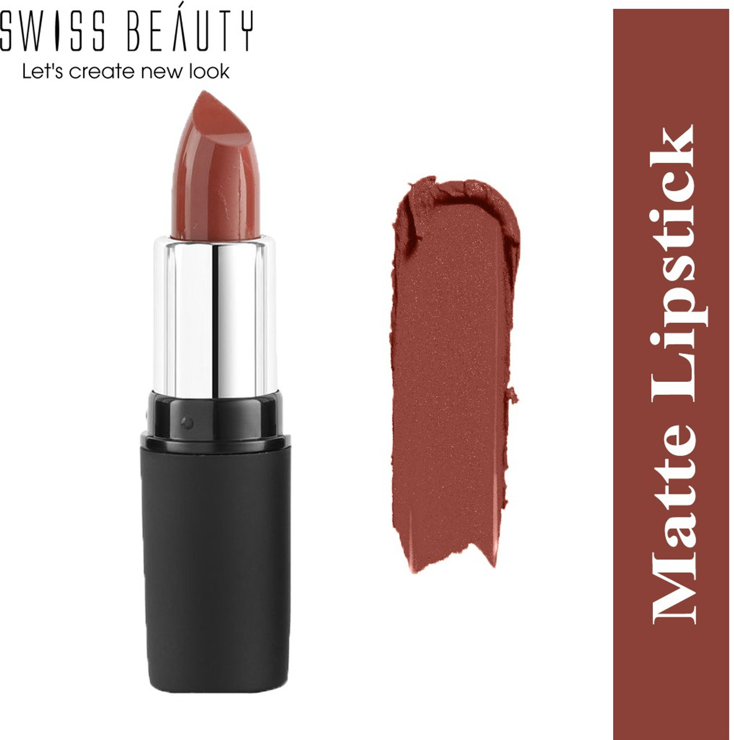 Image of SWISS BEAUTY Pure Matte Creamy Lipstick | Non Drying Pigmented | Smooth Long Lasting