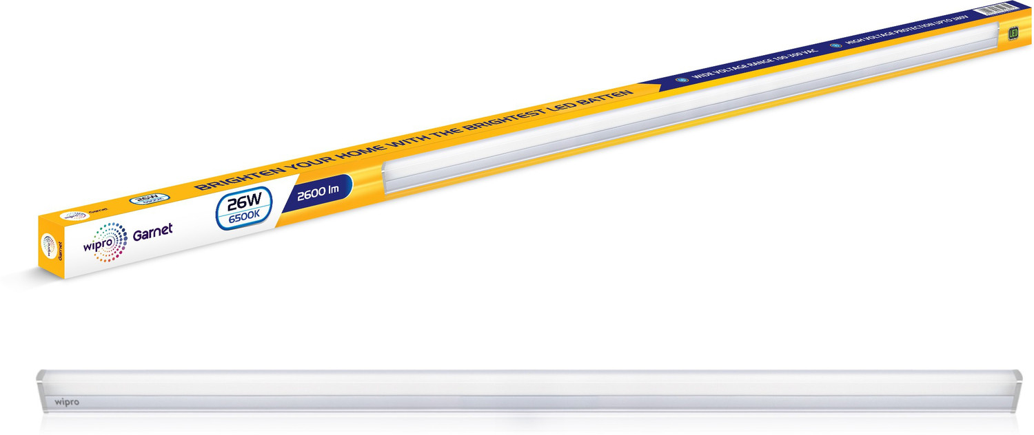 Image of Wipro Garnet 26W High Lumens LED Batten 26 W 115 cm Tube Light (White)