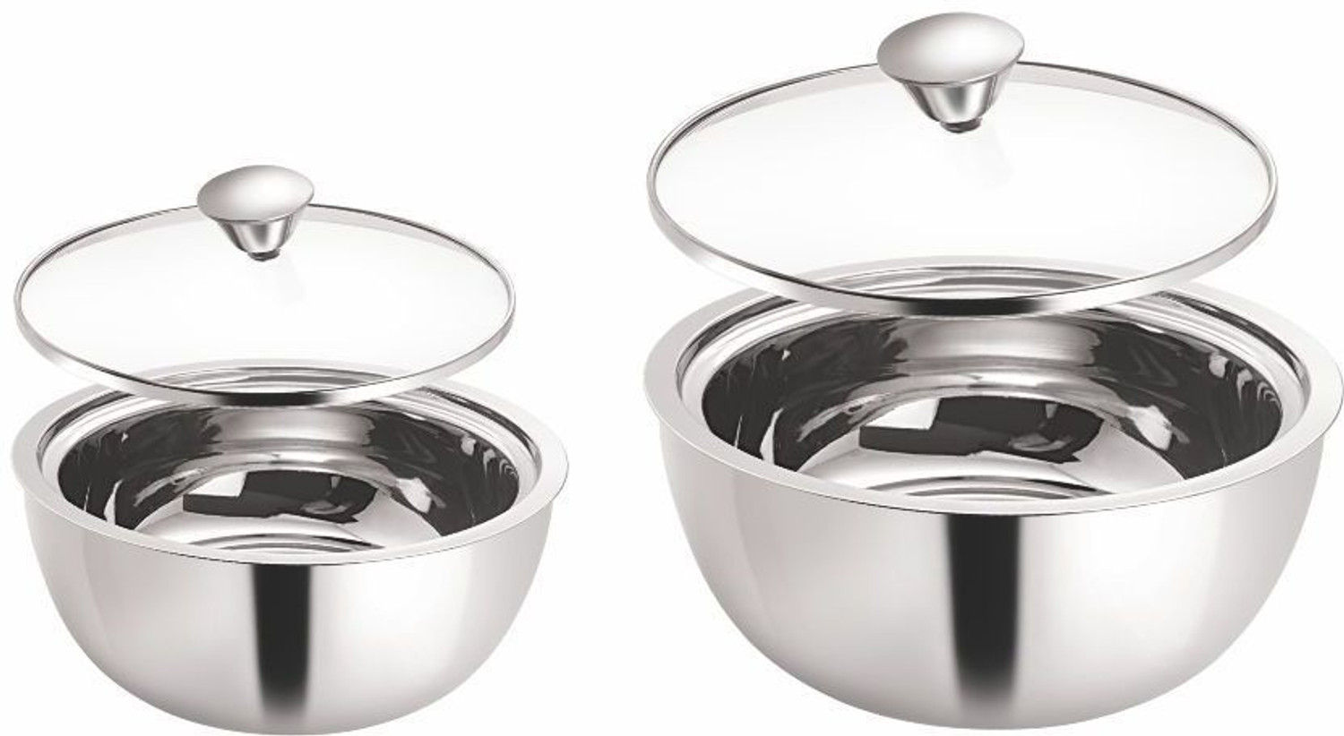 Image of BOROSIL Serve Fresh Pack of 2 Cook and Serve Casserole