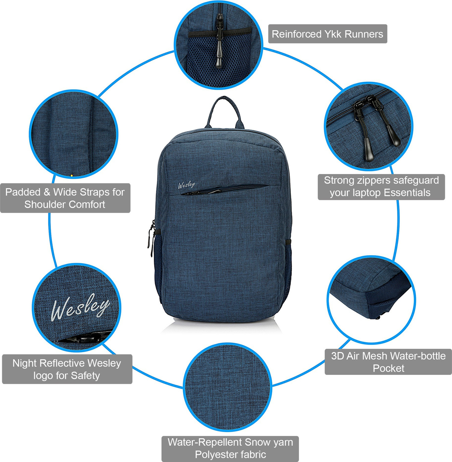 Image of WESLEY 15.6 inch Laptop Backpack