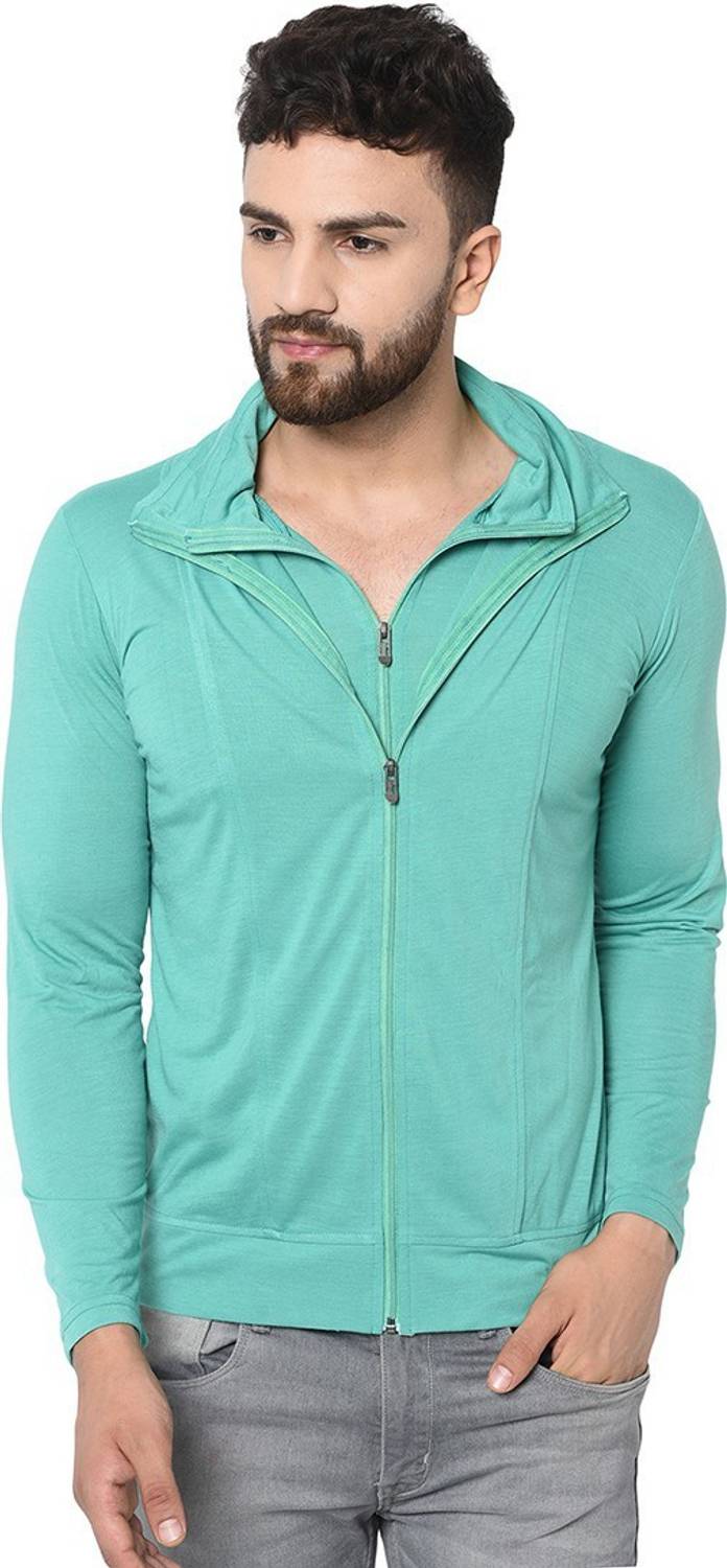 Tivy Solid Men Polo Neck Light Green T-Shirt
