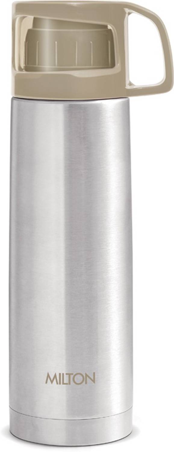 MILTON Thermosteel Glassy Drinking Cup Lid, 500 ml Steel Flask