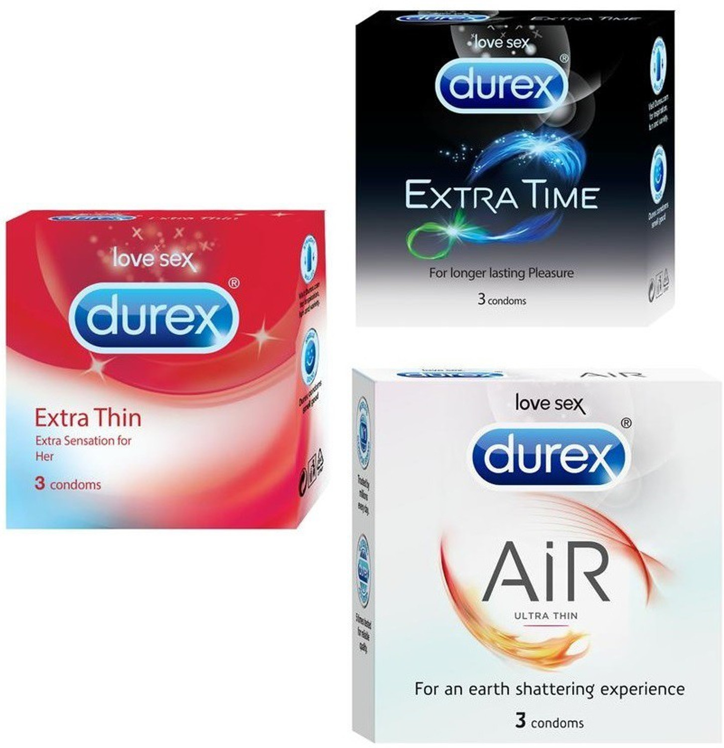 Image of DUREX Extra Time ,Extra Thin ,Air Ultra Thin Condom