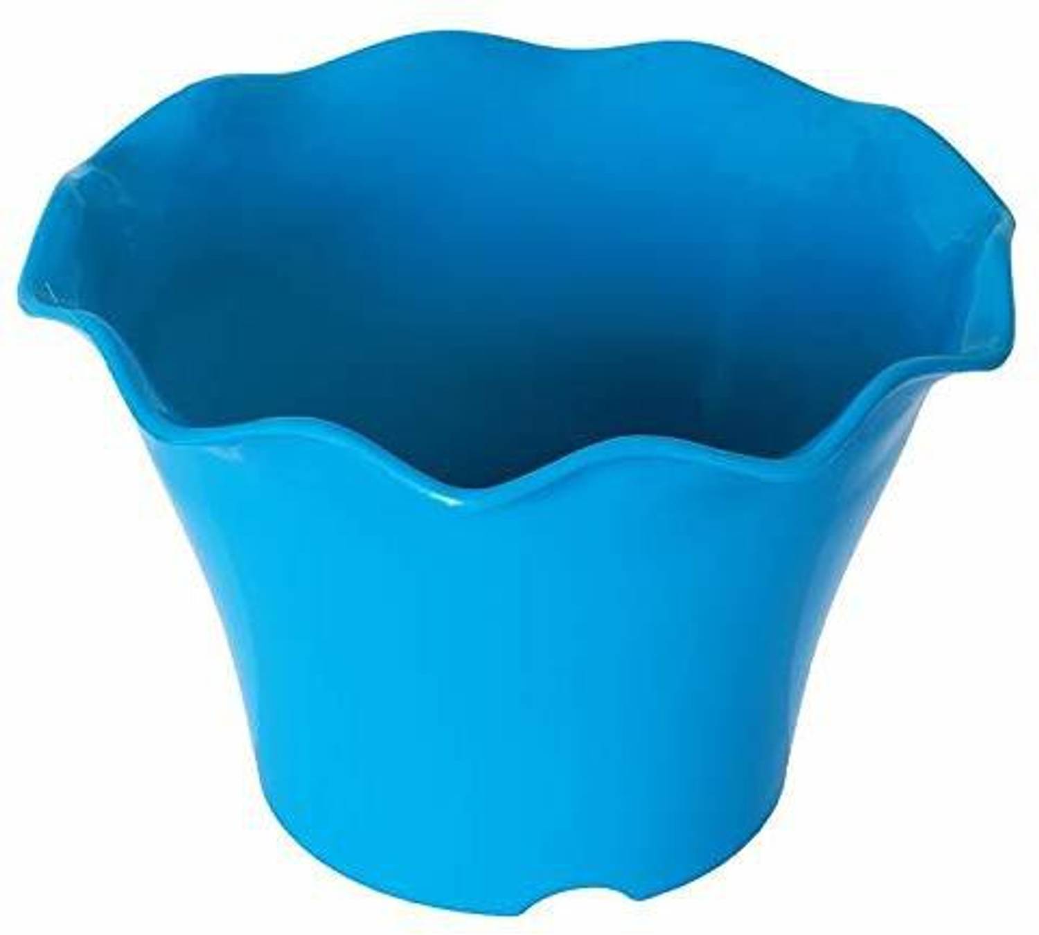 Antier Plastic Blossom Pots | Plastic Flower Pots| Plastic Plant Containers (5 inch, Color : Blue, Pack of 1) Plant Container Set
