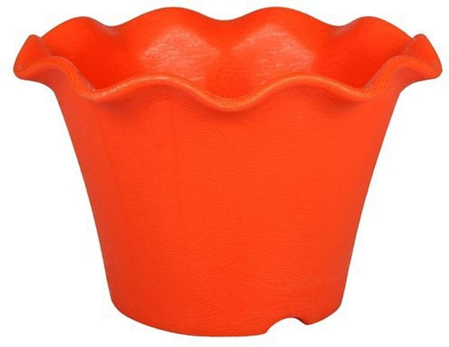 Antier Plastic Blossom Pots | Plastic Flower Pots| Plastic Plant Containers (5 inch, Color : Orange, Pack of 1) Plant Container Set