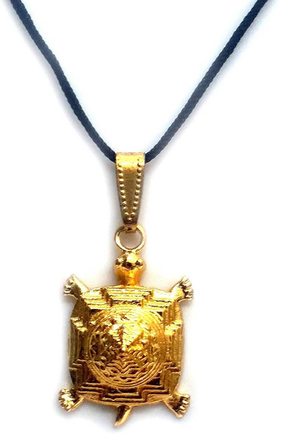 AIR9999 meru tortoise shri yantra metal panchdhatu gold plated pendant Crystal Crystal Pendant