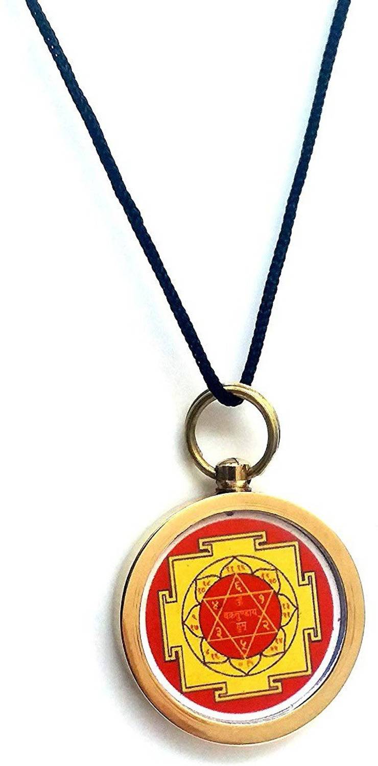 AIR9999 ganesh ji yantra mantra brass round pendant Crystal Crystal Pendant