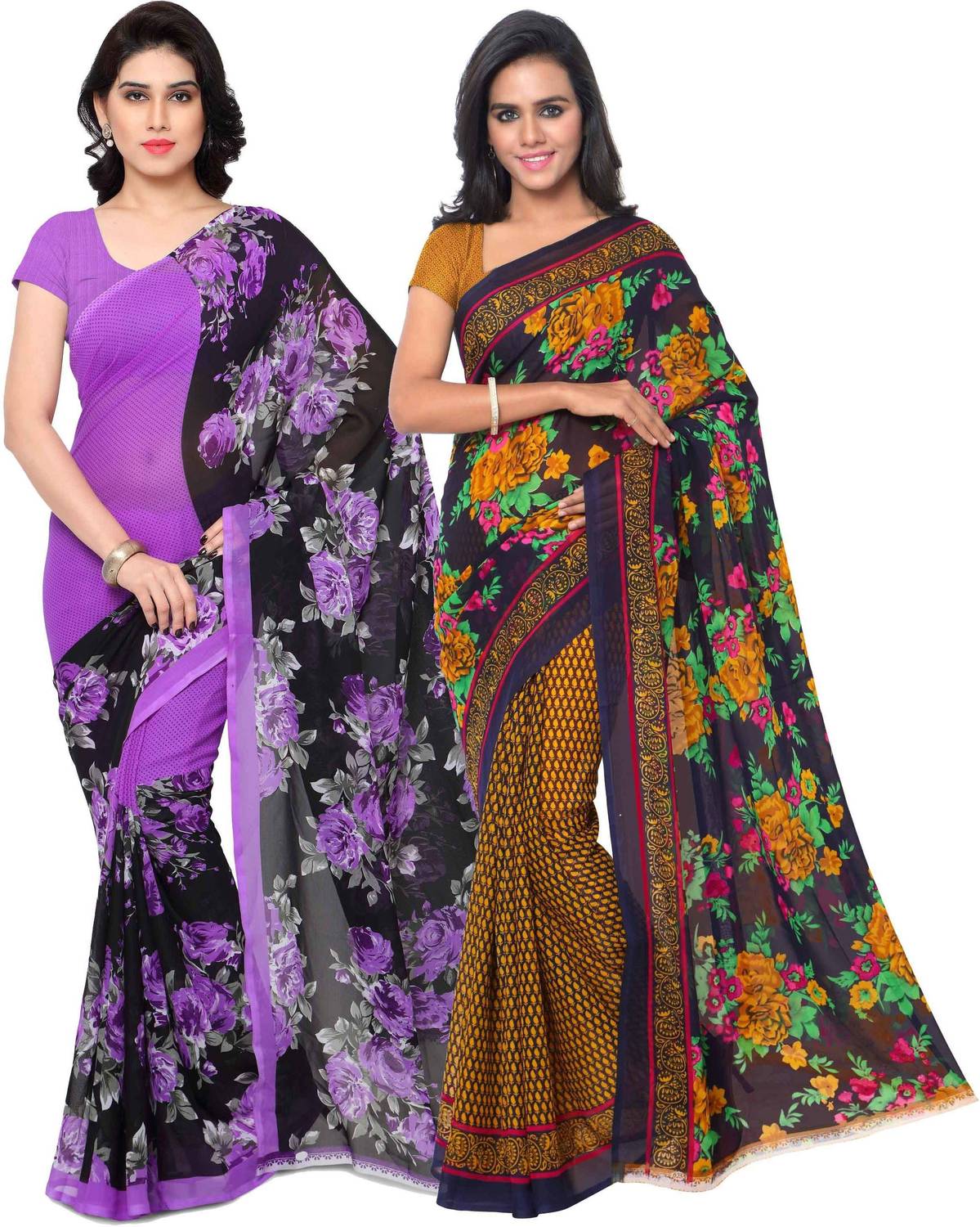 Anand Sarees Printed Daily Wear Georgette Saree