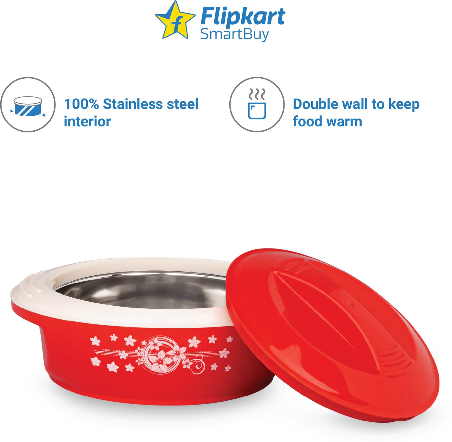 Image of Flipkart SmartBuy Classic Pack of 3 Thermoware Casserole Set