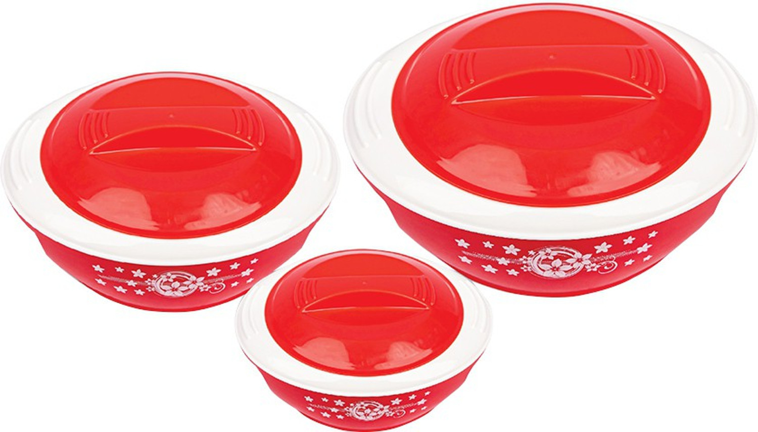 Image of Flipkart SmartBuy Classic Pack of 3 Thermoware Casserole Set