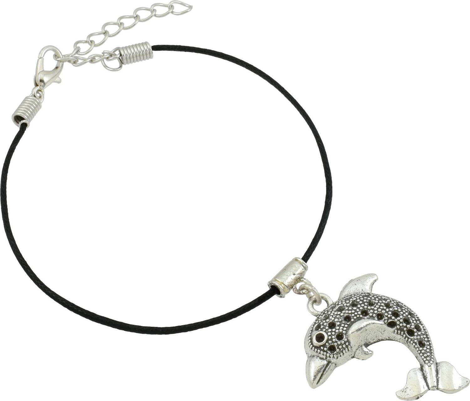 18 Fashion Street Stylish Black Thread Anklet With Charm Cotton Dori Anklet