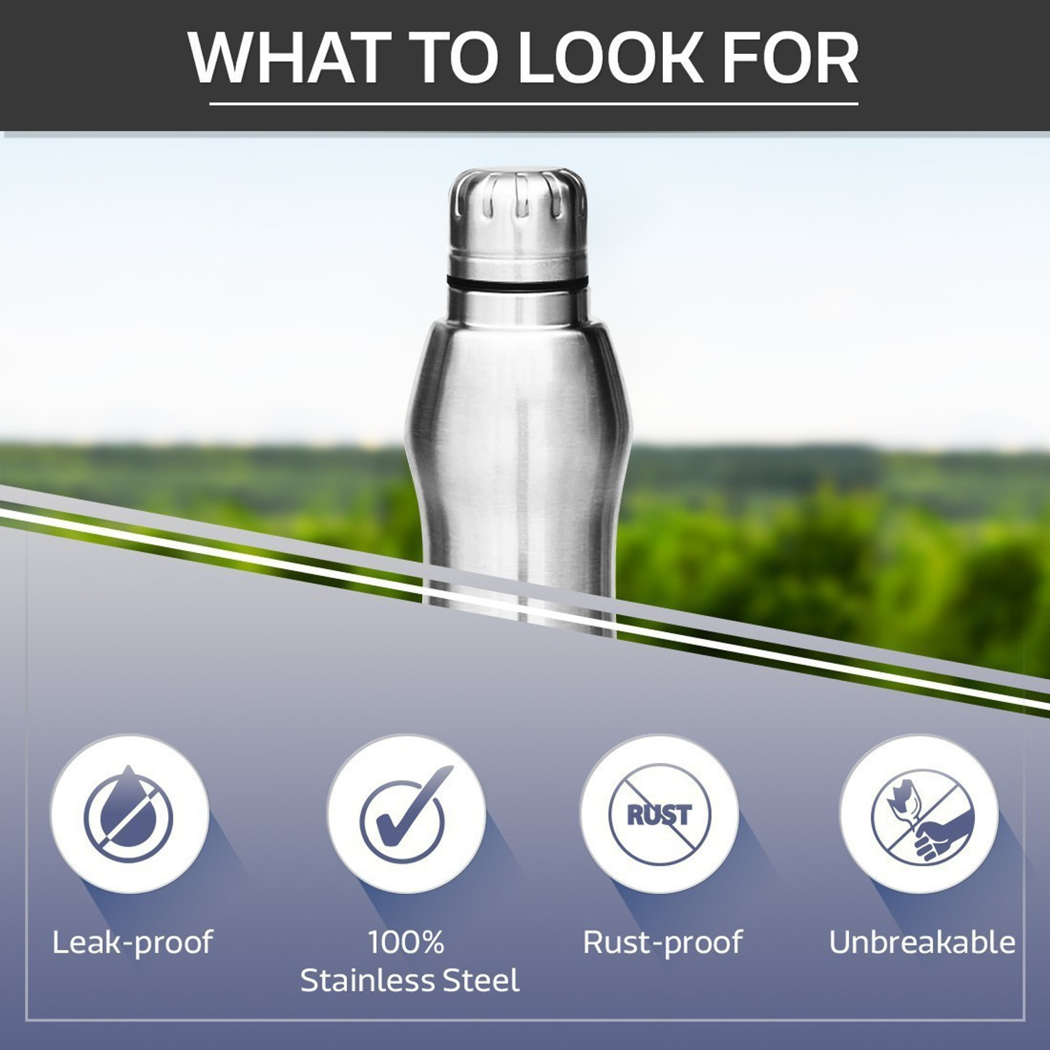 Image of cello H2O Steel Fridge Bottle Pack of 3 1000 ml Steel, Aluminium Bottle