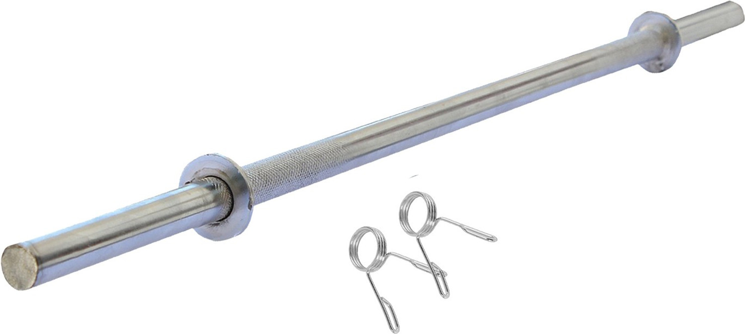 Image of L'AVENIR Gym & Fitness PREMIUM HEAVY DUTY Weight Lifting 3ft. STRAIGHT ROD with LOCKS Weight Lifting Bar