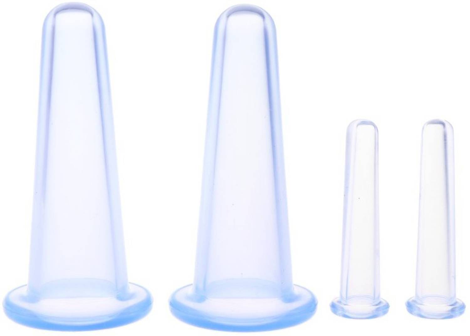 ACUPRESSUREMART 4 Pieces Silicone Anti Cellulite Massage Vacuum Cupping Body Facial Cups for reducing the swelling, smoothing joints, improving smooth wrinkles Massager
